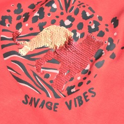 Camiseta coral Savage vibes para chica