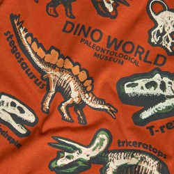 Camiseta marrón Dinosaurios para bebé-niño